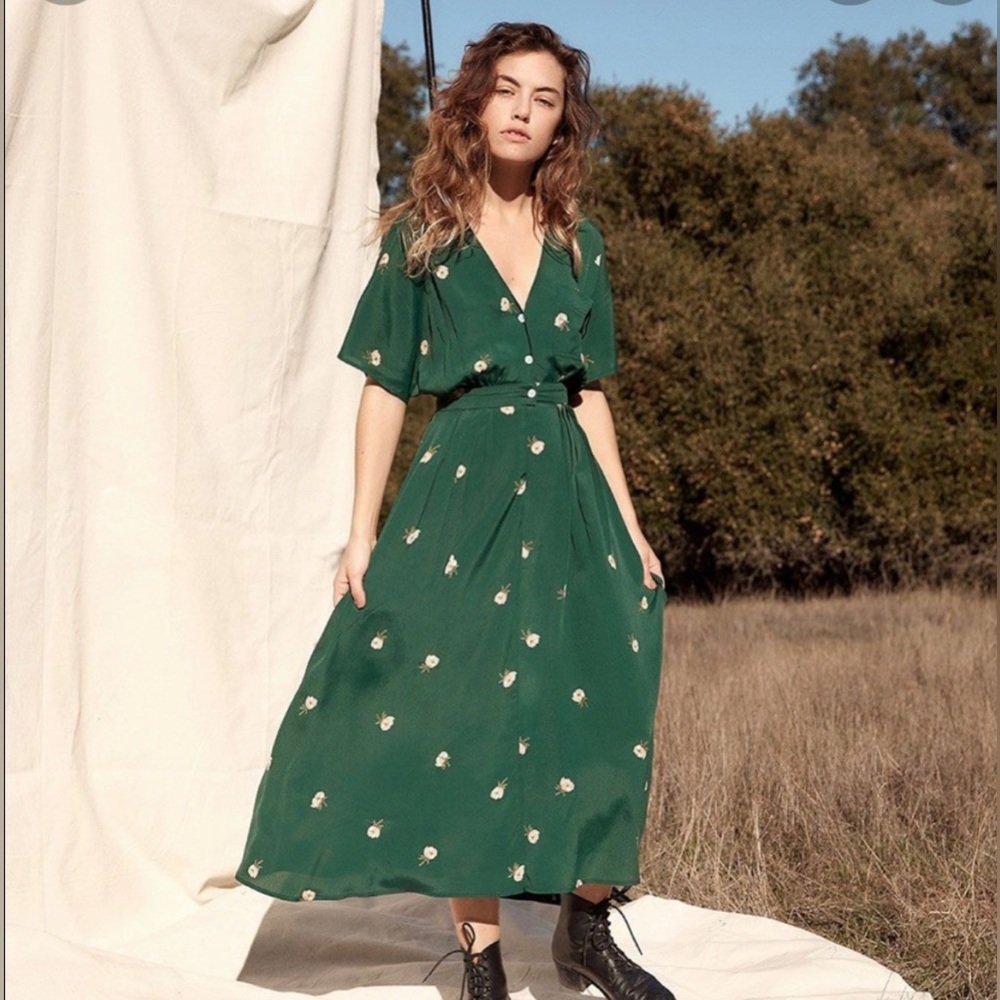 Christy Dawn The Lottie Dress Petites | Emerald Flower